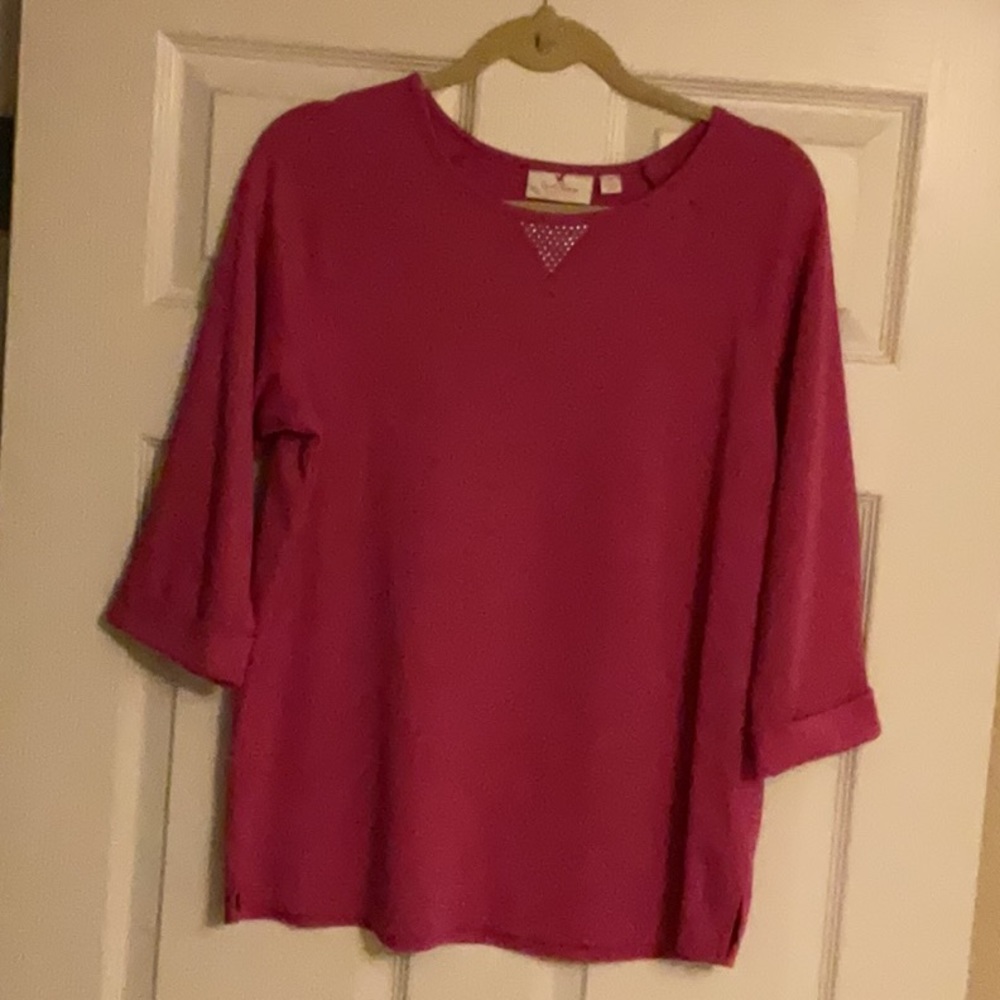 Quacker Factory 3/4 sleeve top.